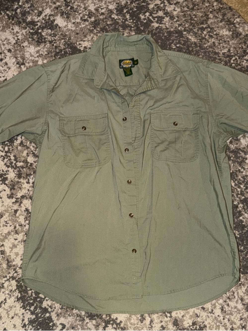 Cabela’s Men’s Short-Sleeve Button-Down Shirt - Light Sage